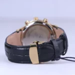 ساعت عقربه ای الگانس مردانه چرم مشکی قاب طلایی G 1201/2 - Image 3