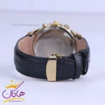 ساعت عقربه ای الگانس مردانه چرم مشکی قاب طلایی G 1205/1 - Image 3
