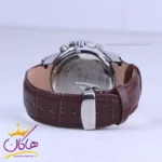 ساعت عقربه ای الگانس مردانه چرم قهوه ای شیشه آبی G 1211/3 - Image 3