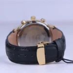 ساعت مچی مردانه الگانس قاب طلایی چرم مشکی G 1236/2 - Image 4