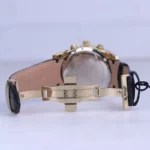 ساعت عقربه ای الگانس مردانه چرم قاب طلایی G 1244/1 - Image 3