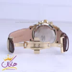 ساعت عقربه ای الگانس مردانه چرم قهوه ای قاب طلایی G 1256/3 - Image 2