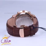 ساعت عقربه ای الگانس مردانه بند چرم قهوه ای قاب رزگلد G2097/4 - Image 3