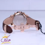 ساعت عقربه ای الگانس مردانه بند چرم قهوه ای قاب رزگلد G2097/4 - Image 2