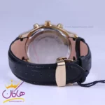 ساعت عقربه ای الگانس مردانه بند چرم مشکی قاب طلایی G2100/2 - Image 3