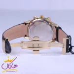 ساعت عقربه ای الگانس مردانه بند چرم مشکی قاب طلایی G2100/2 - Image 2