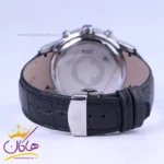 ساعت عقربه ای الگانس مردانه بند چرم مشکی قاب نقره ای G2241/1 - Image 2