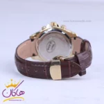 ساعت مچی الگانس زنانه چرم قهوه ای قاب طلایی L 1256/4 - Image 3