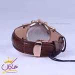 ساعت عقربه ای الگانس زنانه بند چرم قهوه ای قاب رزگلد L2091/1 - Image 2