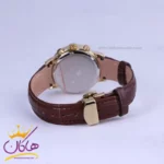 ساعت مچی عقربه ای الگانس زنانه بند چرم قهوه ای قاب طلایی L2095/7 - Image 2