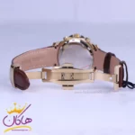 ساعت عقربه ای الگانس زنانه بند چرم قهوه ای قاب طلایی L2097/2 - Image 2