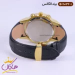 ساعت الگانس مردانه بند چرمی مشکی طلایی G2032/1 - Image 5