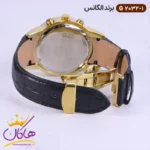 ساعت الگانس مردانه بند چرمی مشکی طلایی G2032/1 - Image 4