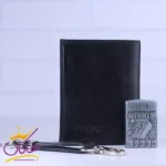 ست سه تیکه کیف جیبی جاکلیدی فندک چرم فندی 579 - Image 3