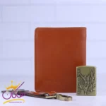 ست سه تیکه کیف جیبی جاکلیدی فندک چرم فندی 579