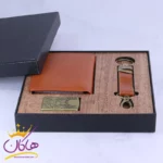ست سه تیکه کیف جیبی جاکلیدی فندک چرم فندی 579 - Image 6