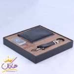 ست سه تیکه کیف جیبی جاکلیدی فندک چرم فندی 579 - Image 4