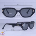 عینک آفتابی فندی زنانه فریم خاکستری استیت M 2150/1 - Image 2