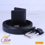 ست کمربند و کیف جاکارتی چرم مردانه فراگامو 50