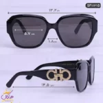 عینک آفتابی اورجینال مشکی فراگامو SF1121S - Image 2