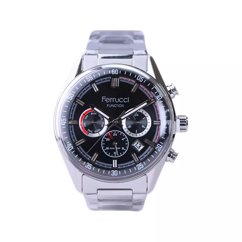 Ferrucci-Function-watch-code-FCF03525M.011.webp ساعت مچی فروچی مردانه فلزی صفحه مشکی FCF 03525M/1 - Image 1