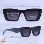 عینک آفتابی پرادا زنانه فریم مستطیل مشکی P 5520/2 - Image 2