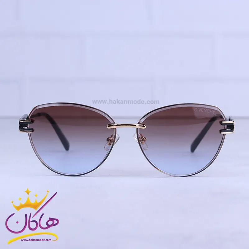 Givenchy-highcopy-sunglasses-code-GV606.11.webp عینک آفتابی جیونچی زنانه فریم پروانه ای فلزی GV606/1 - Image 1