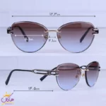 عینک آفتابی جیونچی زنانه فریم پروانه ای فلزی GV606/1 - Image 2