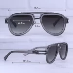 عینک آفتابی خلبانی گوچی مردانه فریم طوسی GG 6807/2 - Image 2