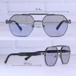 عینک آفتابی مردانه گوچی شیشه طوسی GG 69078/3 - Image 2