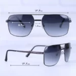 عینک آفتابی مردانه گوچی فریم مربع طوسی GG 1350/3 - Image 2