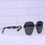 عینک آفتابی گوچی زنانه فریم مربع هاوانا مشکی GG 1547/1 - Image 4