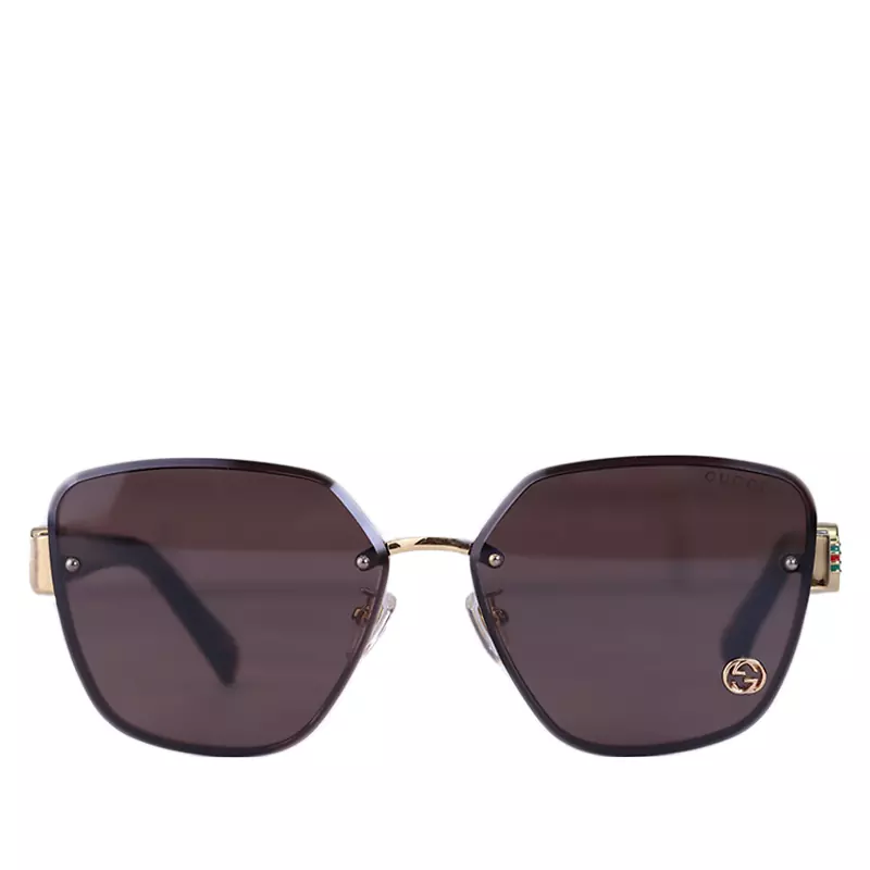 Gucci-Sunglasses-code-GG1547.51.webp عینک آفتابی گوچی زنانه فریم مربع قهوه ای GG 1547/5 - Image 1