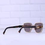 عینک آفتابی گوچی زنانه فریم مربع قهوه ای GG 1547/5 - Image 3