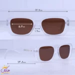 عینک آفتابی گوچی زنانه فریم مستطیل سفید مات 27153/4 - Image 2