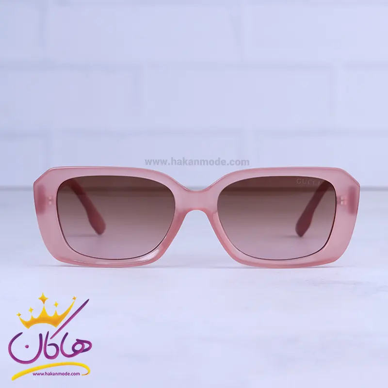Gucci-highcopy-sunglasses-code-27153.61.webp عینک آفتابی گوچی زنانه فریم مستطیل صورتی 27153/6 - Image 1