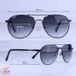 عینک آفتابی گوچی مردانه فلزی خلبانی مشکی GG 1236/1 - Image 2