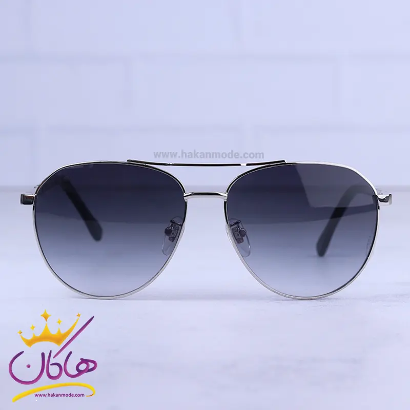Gucci-sunglasses-code-GG1239.21.webp عینک آفتابی گوچی مردانه فریم نقره ای خلبانی GG 1239/2 - Image 1