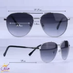 عینک آفتابی گوچی مردانه فریم نقره ای خلبانی GG 1239/2 - Image 2