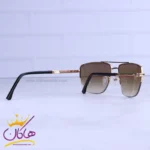عینک آفتابی گوچی مردانه نیم فریم طلایی فلزی GG1242/1 - Image 3