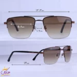 عینک آفتابی گوچی مردانه فریم قهوه ای فلزی GG1242/5 - Image 2