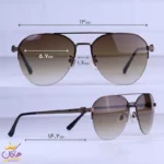 عینک آفتابی گوچی مردانه فریم خلبانی فلزی GG1358/5 - Image 2