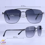 عینک آفتابی مردانه گوچی فریم فلزی دودی GG1359/3 - Image 2