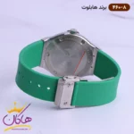 ساعت هابلوت زنانه کرنوگراف بند رابر قاب تمام نگین صفحه سبز 460/8 - Image 5