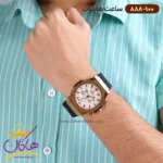 ساعت هابلوت مردانه بند رابر کرنوگراف صفحه سفید قاب رزگلد 888/100 - Image 4