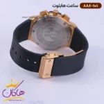 ساعت هابلوت زنانه بند رابر کرنوگراف قاب رزگلد صفحه سفید 888/101 - Image 5