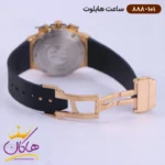 ساعت هابلوت زنانه بند رابر کرنوگراف قاب رزگلد صفحه سفید 888/101 - Image 3