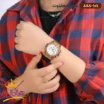 ساعت هابلوت زنانه بند رابر کرنوگراف قاب رزگلد صفحه سفید 888/101 - Image 4