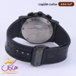 ساعت هابلوت مردانه بند چرمی مشکی صفحه مشکی کرنوگراف 888/102 - Image 5