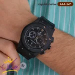 ساعت هابلوت مردانه بند چرمی مشکی صفحه مشکی کرنوگراف 888/102 - Image 2